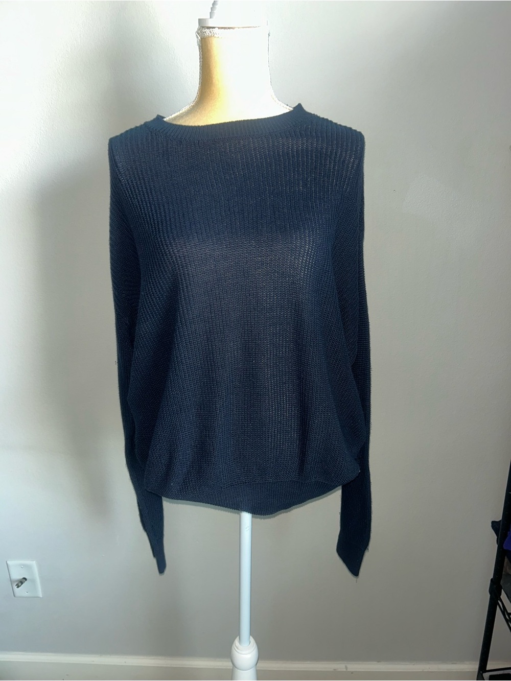 NWT 78&Sunny Coastal Crewneck Pullover Sweater in Navy Sz XL